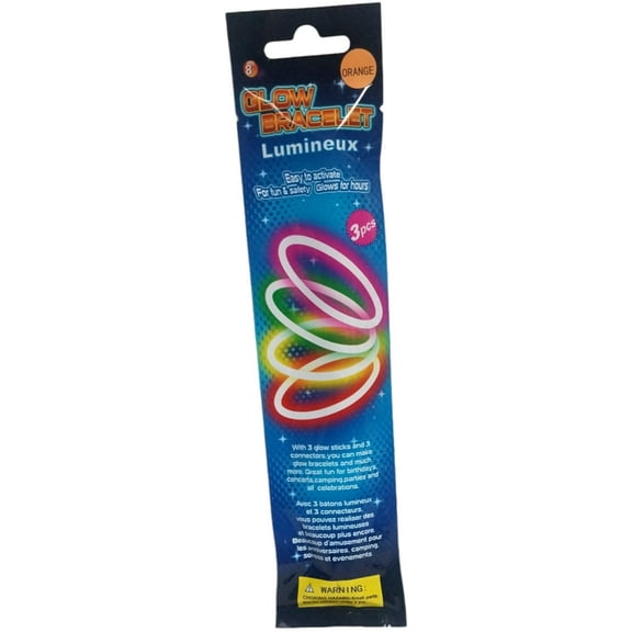 Orange Glow Stick Bracelets