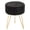 Black, variant on JIOABL Ottoman Foot Stool & Vanity Stool, 350lbs Capacity, Thick Cushion, Gold Metal Legs, for Bedroom & Living Room, Black