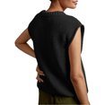 thumbnail image 3 of Spring Autumn Womens Sleeveless Knit Sweater Vest Crewneck Sweaters Ribbed Casual Loose Tank Tops, 3 of 4