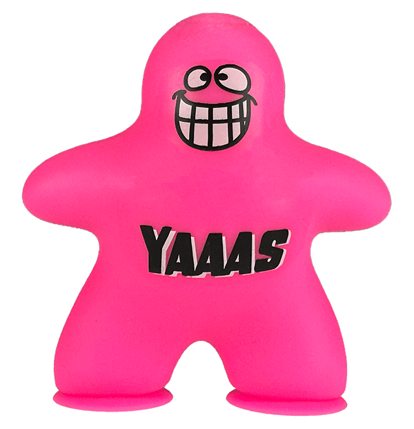 Ja-Ru Suction Cup Squish Dude assorted colors and sayings, child age 3 and up, Fidget novelty toy, TPR material super stretchy