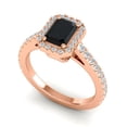 thumbnail image 2 of Diamond-Capitals 2.95 Carat Elegant (F-G/VS1) Natural Diamond Black Onyx Gemstone Anniversary Ring for Ladies Solid 18K Rose Gold Size 10, 2 of 8