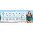 thumbnail image 4 of Asoul Plus Size Swimsuit for Women Tummy Control Scalloped Ribbed One Piece Swimsuits Ruched Modest Bathing Suit, 4 of 8
