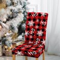 thumbnail image 5 of YINKUU 4pcs/6pcs Christmas Dining Room Chair Slipcovers Snowflake Santa Christmas Sleigh Deer Washable Removable Chair Covers Seat Protector Decor for Christmas Holiday Party Family, 5 of 9
