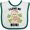 White and Green, variant on Inktastic Cute Sloth I Love My Noni with Green Leaves Boys or Girls Baby Bib