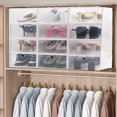 thumbnail image 2 of 12 Pack Shoe Storage Box,Clear Shoe Boxes Stackable Shoe Organizer For Closet Shoe Containers Shoe Box Storage Containers Plastic Shoe Boxes With Lids, 2 of 11