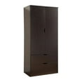 thumbnail image 2 of Benzara A Lavish Fabulous White Finish Two Door Wardrobe Metal With Two Drawers., 2 of 7
