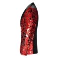 thumbnail image 2 of Blazer à Sequins pour Hommes Costume une Bouton Veste Ajustée à Sequins, 2 of 5