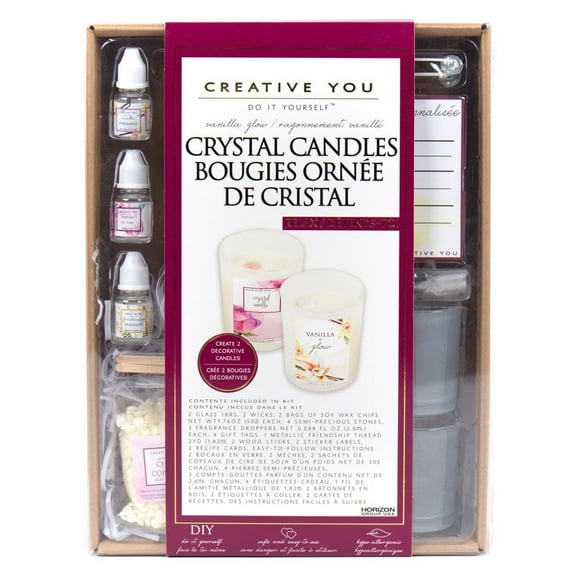 Creative You D.I.Y. Vanilla Glow Crystal Candles, 14 years & up