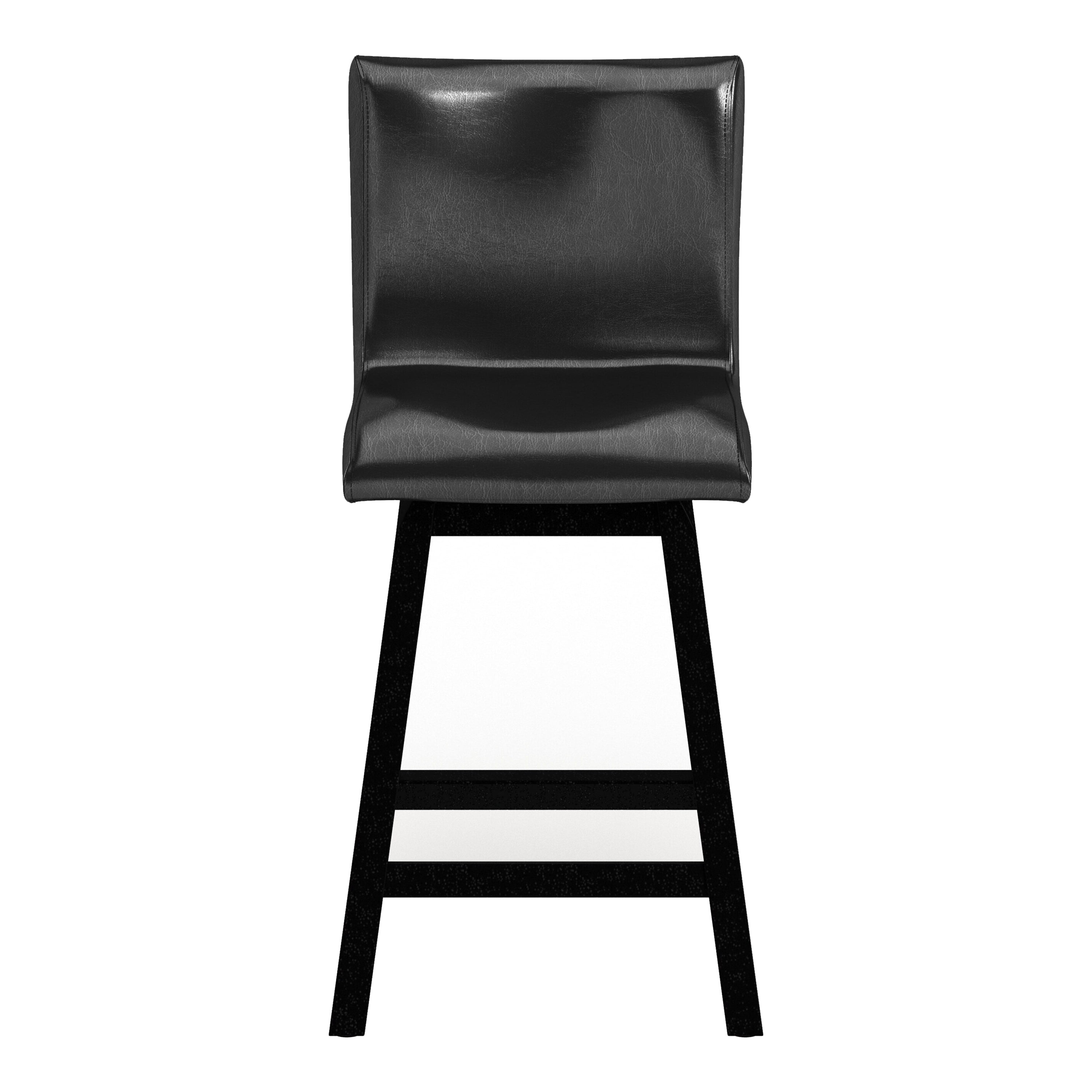 Furniture of America Severn Swivel Wood Black Counter Height Stools (Set of 2)