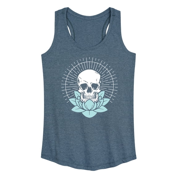 Instant Message - Skull Lotus Graphic Racerback Tank