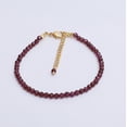 thumbnail image 6 of Gempires Red Garnet Necklace with Bracelet for Teens and Women, 14k Gold Plated Bead Jewelry Set, 6 of 8
