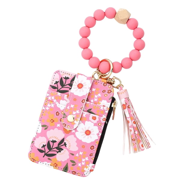 Cartera de cuero con llavero, tarjetero compacto, clip para billetes, organizador multifunción, accesorio portátil, protección RFID, esencial para llevar a diario.