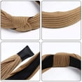 thumbnail image 4 of Diademas, 6 paquetes de banda para el cabello de tela, envoltura elástica ancha y lisa para la cabeza, lindos accesorios con nudos para mujeres y niñas, 4 of 5