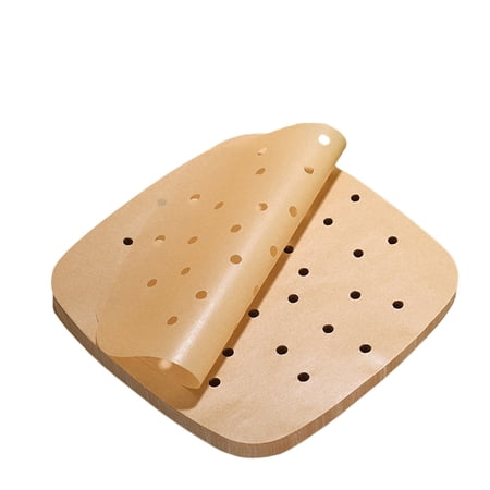 Sprifallbaby Air Fryer Greaseproof Paper Pad Double-sided Non-stick Square/Round Ventilation Hole Baking-resistant Steamer Paper