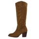 thumbnail image 3 of Zapatos de mujer Color sólido Tacones altos cuadrados Moda casual Punta estrecha Gamuza superior Slip-on Botas de vaquero de media pantorrilla Wmkox8yii nm11523, 3 of 3