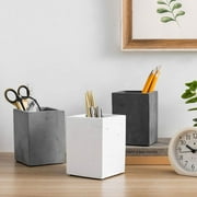 MyGift Modern Office Stationary Organizers, Pen and Pencil Holder, Mixed Color Gray Concrete