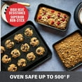 thumbnail image 5 of Granitestone Black Nonstick Bakeware Set, 5 Piece Baking Pans Set, Dishwasher Safe, No Warp & Even Heating, Oven Safe with Square & Round Baking Pan, Muffin and Loaf Pan & Baking Sheet, 5 of 9
