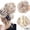 Ash Gray, variant on Messy Bun Hair Piece with Claw Clip, Wavy Curly Hair Bun Extension for Women, Synthetic Tousled Updo Hairpiece for Daily Wear and Parties