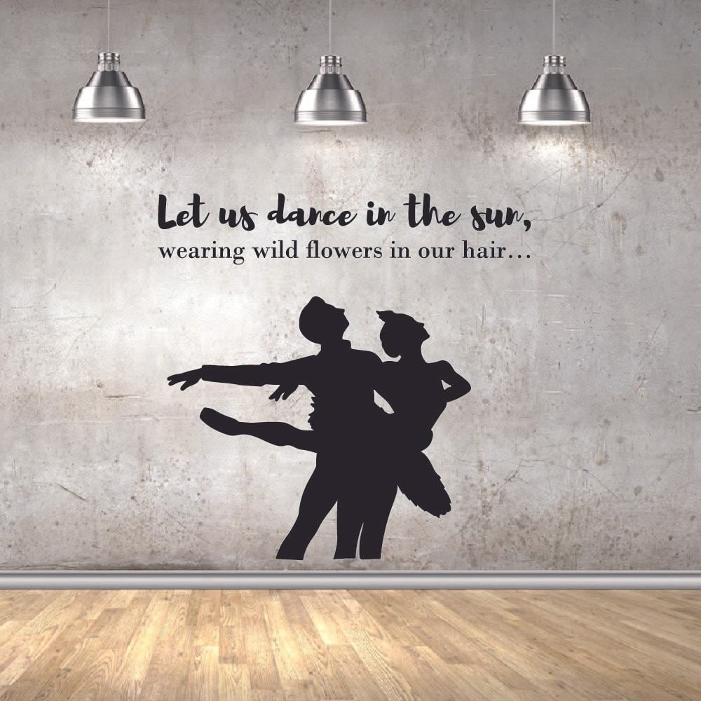 Let Us Dance Ballet Ballerina Motivation Quote Wall Sticker Art ...