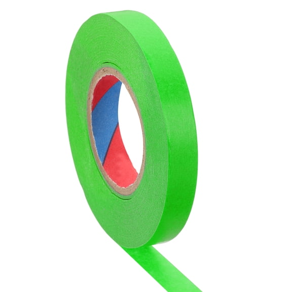 Uxcell Colored Masking Tape 1/2" x 55 Yards, Color Code Labeling Tape, Green