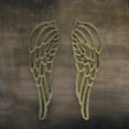 thumbnail image 3 of Zeckos Cast Iron Angel Wings Wall Sculpture Gold Set of Two, 3 of 7