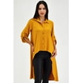 thumbnail image 1 of Maxiblusa asimétrica Roman Fashion /Juvenil, 1060 (Mostaza) ocre G Roman Fashion BL-ST-1060-MOSTAZA, 1 of 6