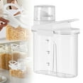 thumbnail image 2 of Kitchen Cereal Storage Container, Rice Storage Container,Airtight Plastic Kitchen Organizer Bin With Pouring Spout Measuring Cup, Cereal Dispenser,Food Storage Box For Grain, Flour Snacks,White, 2 of 9