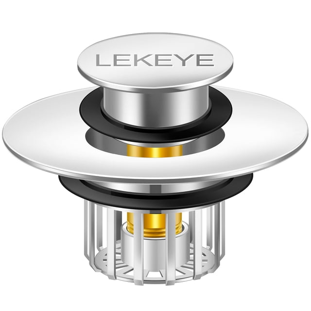 Colador de pelo Tub Stopper LEKEYE para desagüe de ducha, cromado