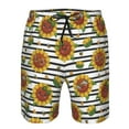 thumbnail image 4 of Yiaed Cute Sunflowers Print Men's Swim Trunks with Lining Quick Dry Sports Shorts Beach Shorts Boardshorts-Small, 4 of 5