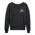 thumbnail image 2 of Marvel Captain America - Retro Distressed Flag - Women's French Terry Pullover Sweatshirt, 2 of 5