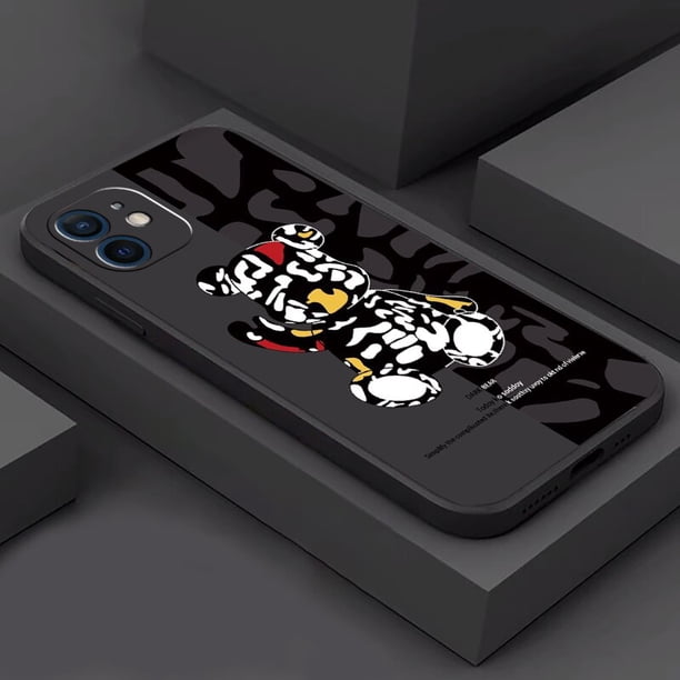 Funda de silicona suave para iPhone, carcasa de lujo con diseño de oso para modelos 14, 13, 12, 11 Pro MAX, Mini, 6, 7, 8 Plus, X, XR, XS Max, novedad de 2023 Fivean unisex