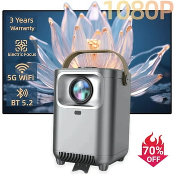 [Electric-Focus] DR. J Professional 1080P Projector with WiFi and Bluetooth, Portable Home Projector