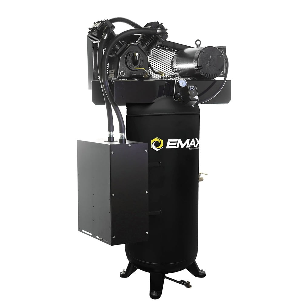 5 HP 60 Gallon Single Stage Single Phase 19 CFM Industrial 2-Cylinder Splash Lubricated Pump Electric SILENT Air Compressor