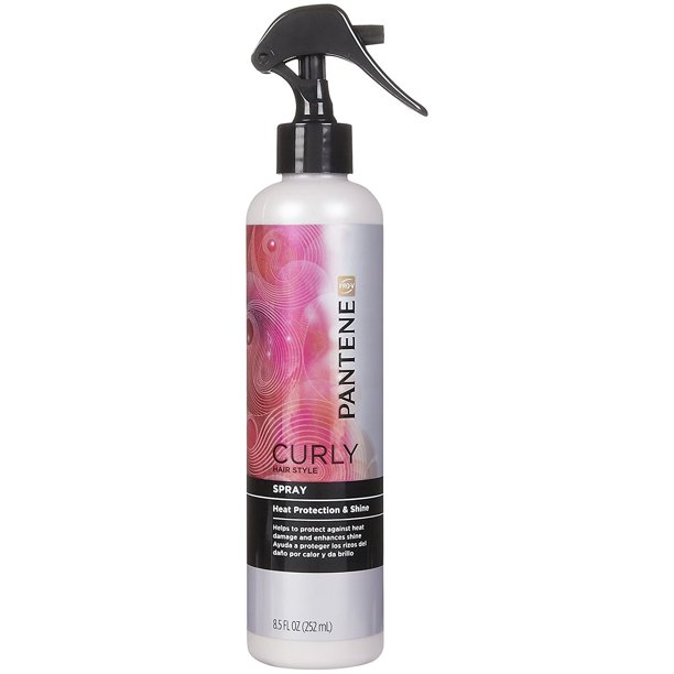 Pantene Curly Hair Heat Protection & Shine Spray, 8.5 Oz
