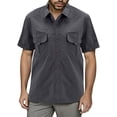 thumbnail image 1 of Camisas s Para Hombre Slim Fit Camisas de para hombre, camisas de trabajo de viaje de manga corta, camisas con botones de verano para hombre (Grey, 4XL), 1 of 4