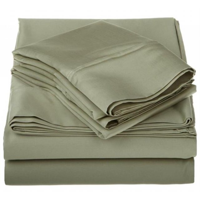 Egyptian Cotton 1200 Thread Count Solid Sheet Set California King-Sage