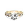 thumbnail image 3 of 1 Carat IGI Certified Round Shape Lab Grown Diamond Engagement Ring | 14K Yellow Gold | Lorene Twisted Shank Lab Diamond Ring | FG-VS1-VS2 Quality Friendly Diamonds, 3 of 5
