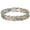 Silver, Gold, variant on Men's Stainless Steel Railroad Bracelet with Gold Ip