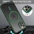 thumbnail image 5 of for iPhone 12 Pro Max Case, Phone Case for iPhone 12 Pro Max with  Invisible Stand [Magsafe Support] [ Protection] Shockproof Phone Case for iPhone 12 Pro Max 6.7"-Green, 5 of 16