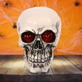 thumbnail image 4 of Escultura de cabeza de calavera Wdftyju con luz nocturna para Halloween, 4 of 9