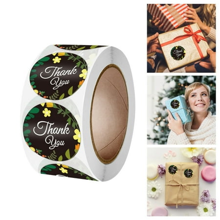 Cute Room Decor For Teen Girls Circular Sealing Sticker Thank You Sticker Flower Handmade Crafts Decorative Sticker Label