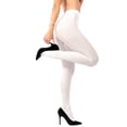 thumbnail image 1 of Mallas Sofsy 40 Den, opacas, blancas puras, cintura alta, talla grande, 1 of 6
