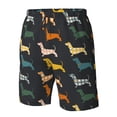 thumbnail image 5 of Naloa Plaid Dachshund Men's Beach Shorts, Surfing shorts, Swim trunks, Quick Dry Swim Trunks for Surfing Beach Fun - Medium, 5 of 9