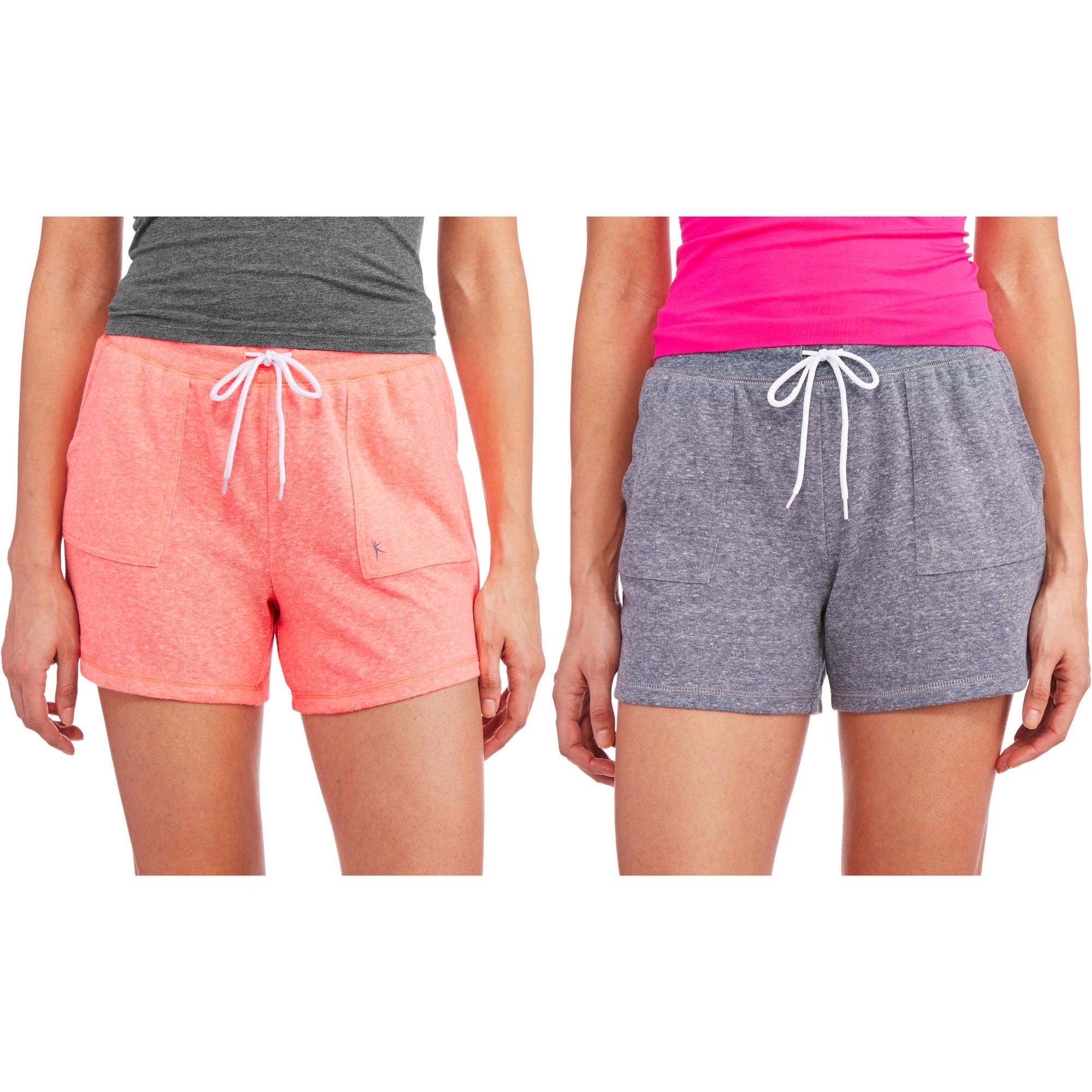 Danskin Now Women's Athleisure Basic Knit Gym Short, 2 Pack Value Bundle -  Walmart.com