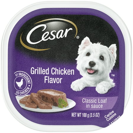 Cesar Wet Dog Food Classic Loaf in Sauce Grilled Chicken Flavor, 3.5 oz.