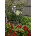 thumbnail image 3 of Swim Central 41.75" Iron Flamingo Garden Stake Thermometer, 3 of 3