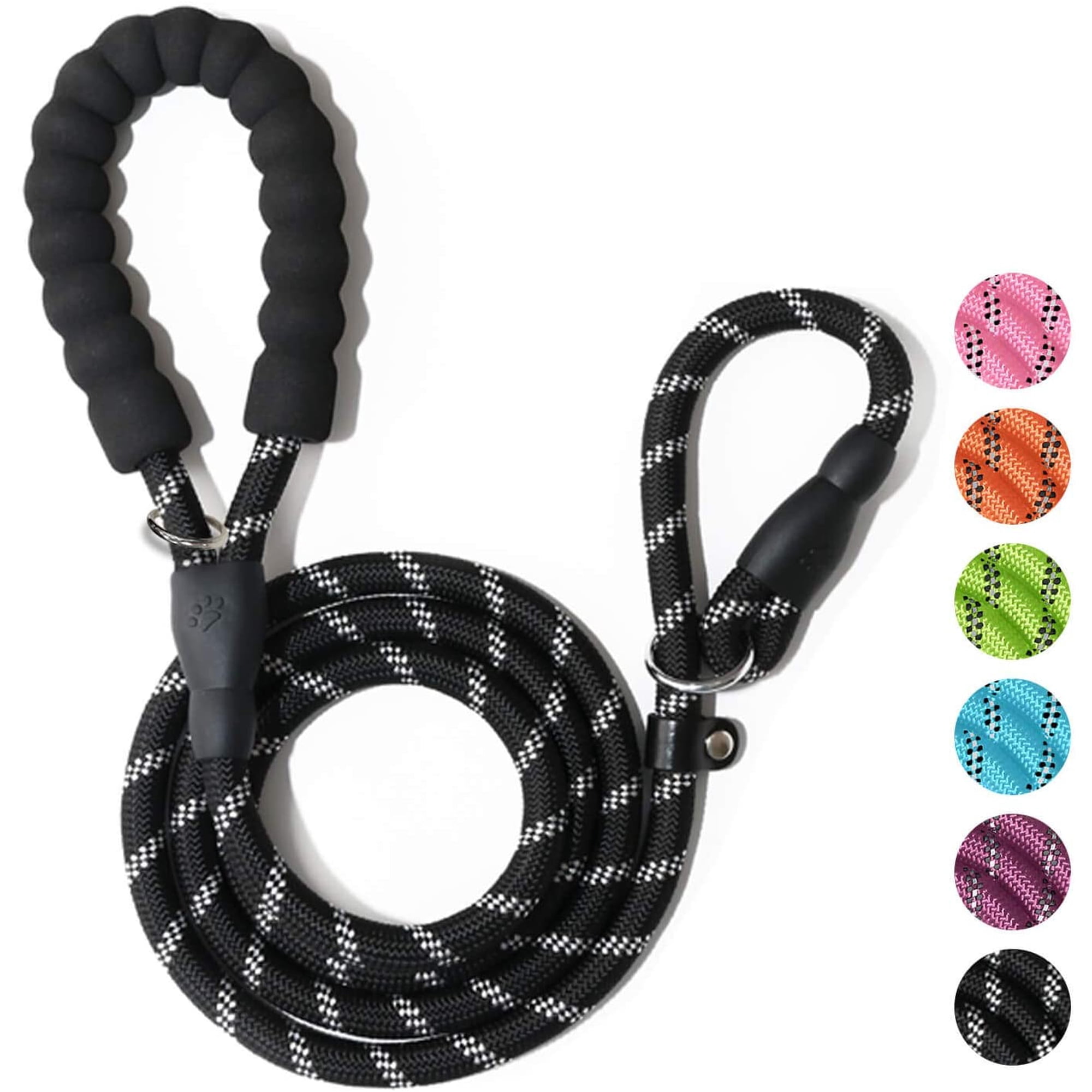 Dog Training Slip Leash, Dog Slip Lead, Puppy Obedience Recall Training Lead, 6 ft Long, Heavy Duty Rope with Reflective Design, Comfortable Handle, for Medium Large Dogs