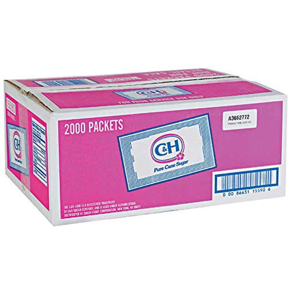 "C&H Expect More Granulated Sugar Packets 2,000count 1 pack"