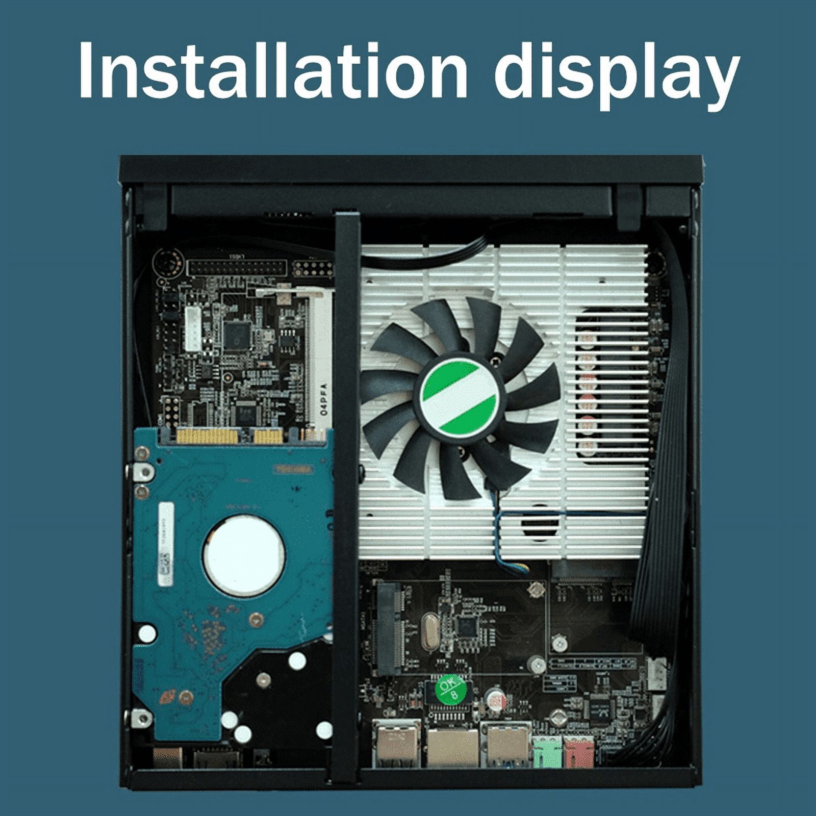 DX01 Thin Mini ITX Desktop Computer Chassis Half Height Portable Case