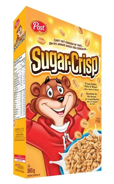 Post Sugar Crisp Cereal, 365g (4 Pack)